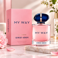 Giorgio Armani My Way Eau de Parfum 90ml perfume bottle and pink box