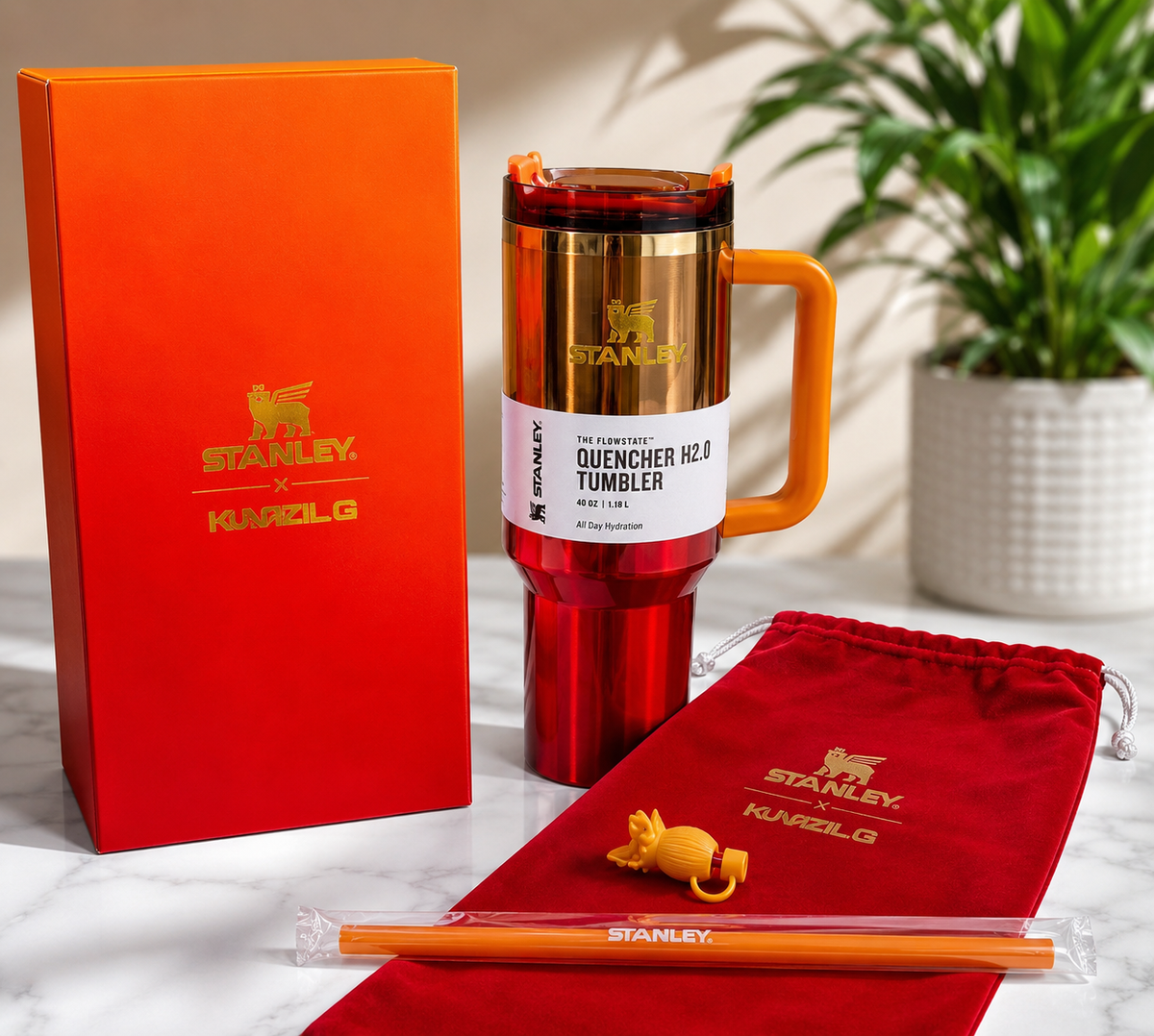 Stanley Insulated Tumbler Gift Set with Matching Pouch & Accessories