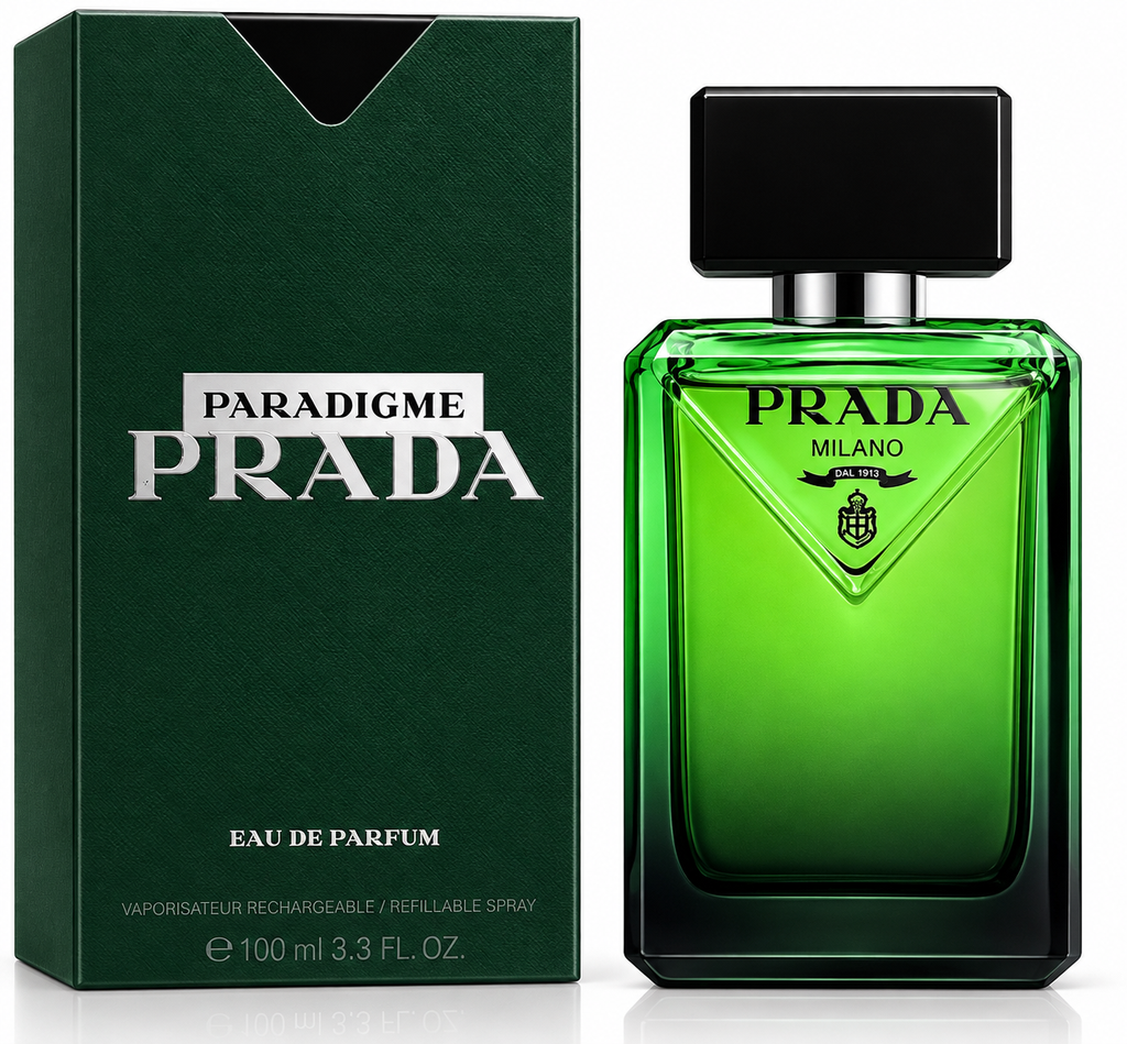 Prada Paradigme Eau de Parfum 100ml men's fragrance bottle and box