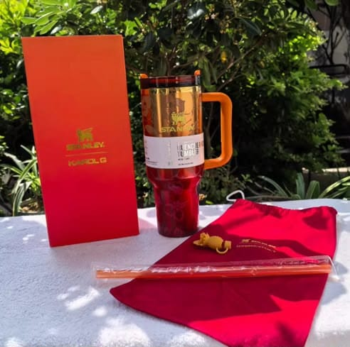 Stanley Insulated Tumbler Gift Set with Matching Pouch & Accessories