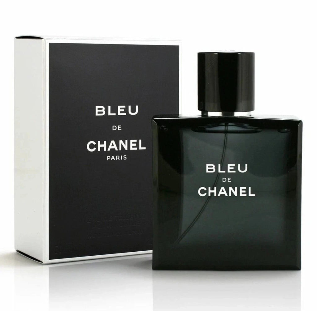 BLEU DE CHANEL men's fragrance bottle and box by CHANEL Paris