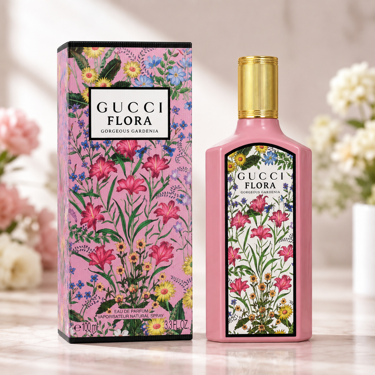 Gucci Flora Gorgeous Gardenia Eau de Parfum for Women – 100ml / 3.3 fl oz