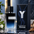 YSL Y Eau de Parfum for men 100 mL bottle and box.