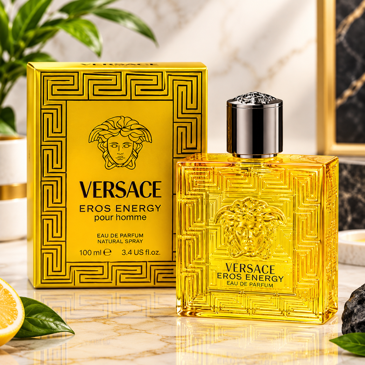 Versace Eros Energy Eau de Parfum for Men 100ml bottle and box